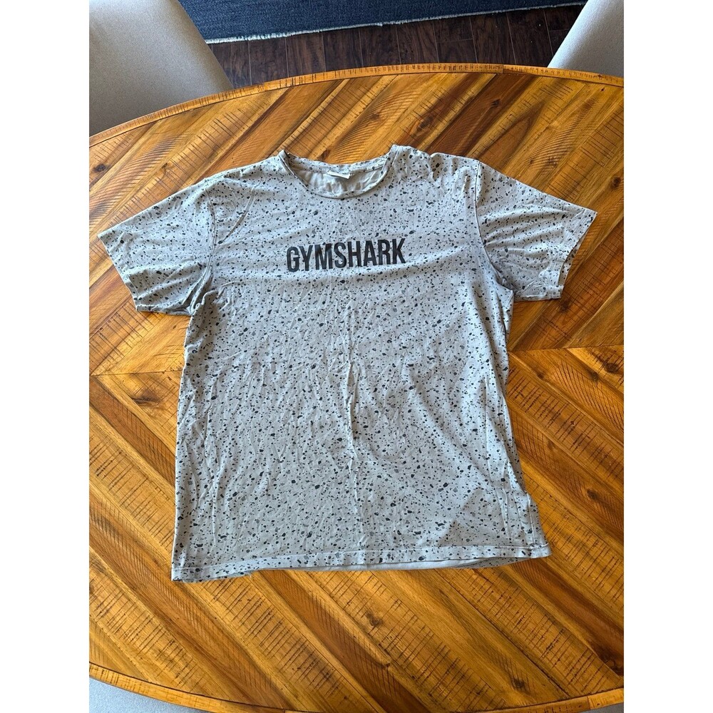 Gymshark Grey Gravel Print T-Shirt Men’s Size M Athletic Tee